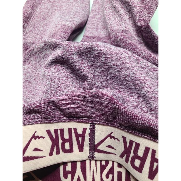 Gymshark Flex Mid Rise Waist Spellout Leggings Claret Marl Pink Size Small - Picture 5 of 5